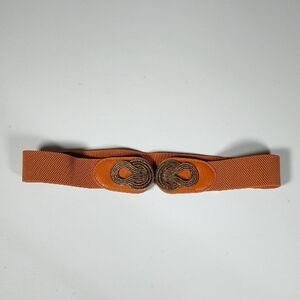 NEW ModCloth Remi & Reid brown stretch vintage style belt S/M